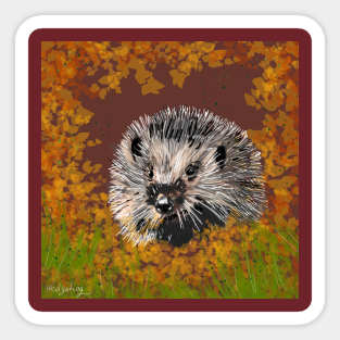 hedgehog in the garden Sticker